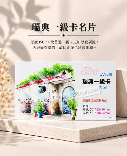 高雄印刷 - 瑞典一級卡-350p名片印刷設計