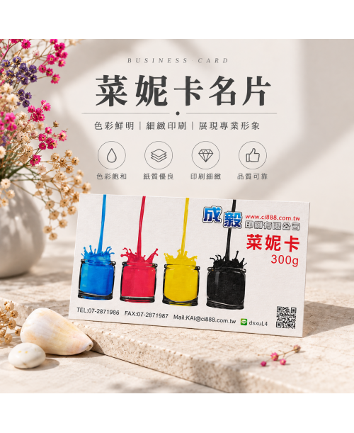 高雄印刷 - 萊妮卡名片-300p名片印刷設計